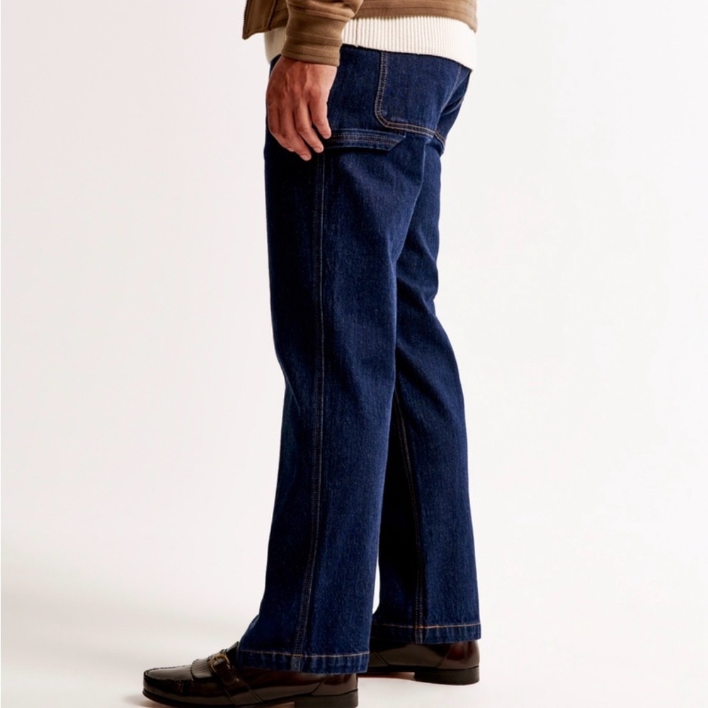 Men’s Abercrombie Athletic Loose Workwear Jeans 33 x 32 NWT - Picture 4 of 7